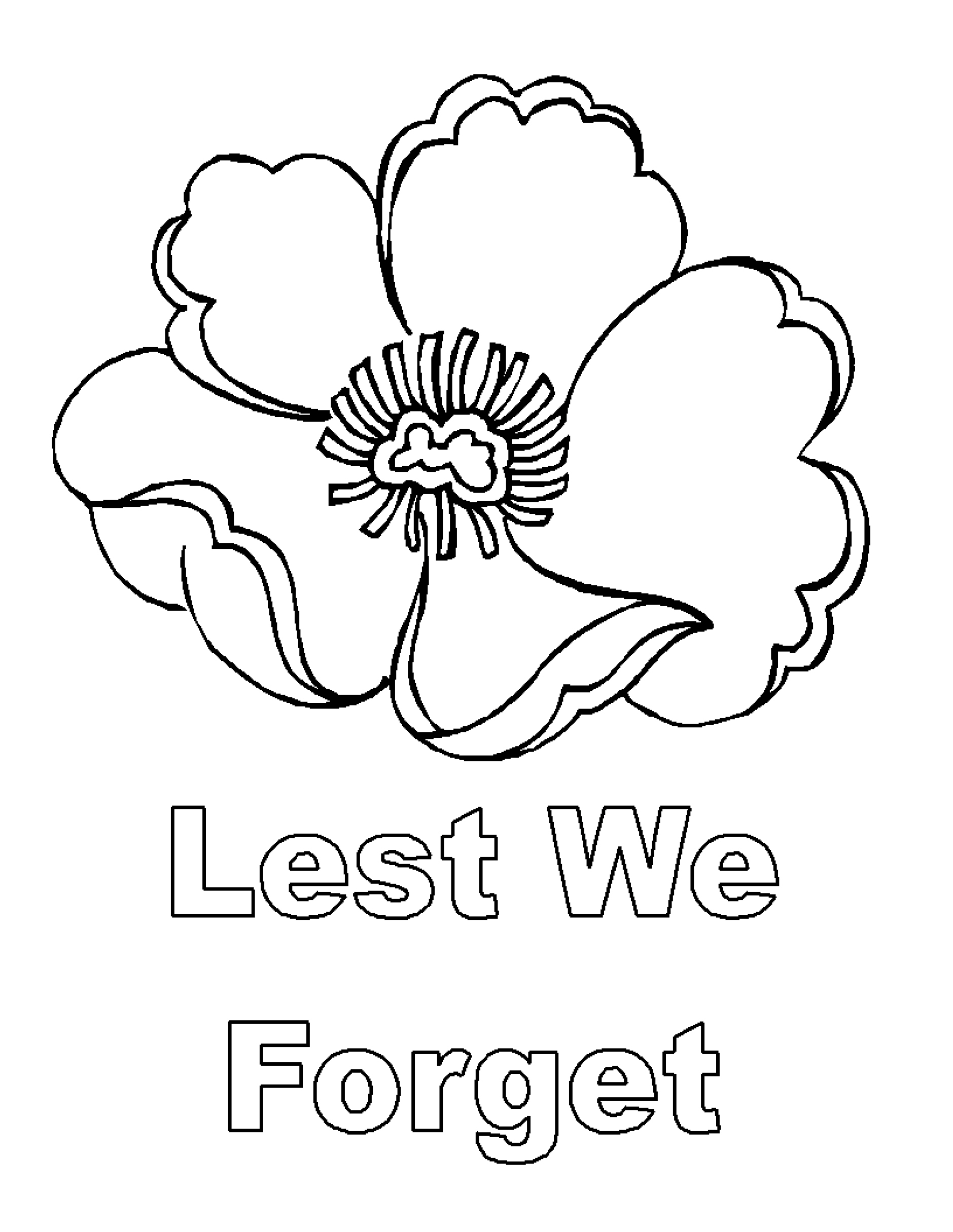 Poppy Colouring Pages for Kids   Borden Citizen
